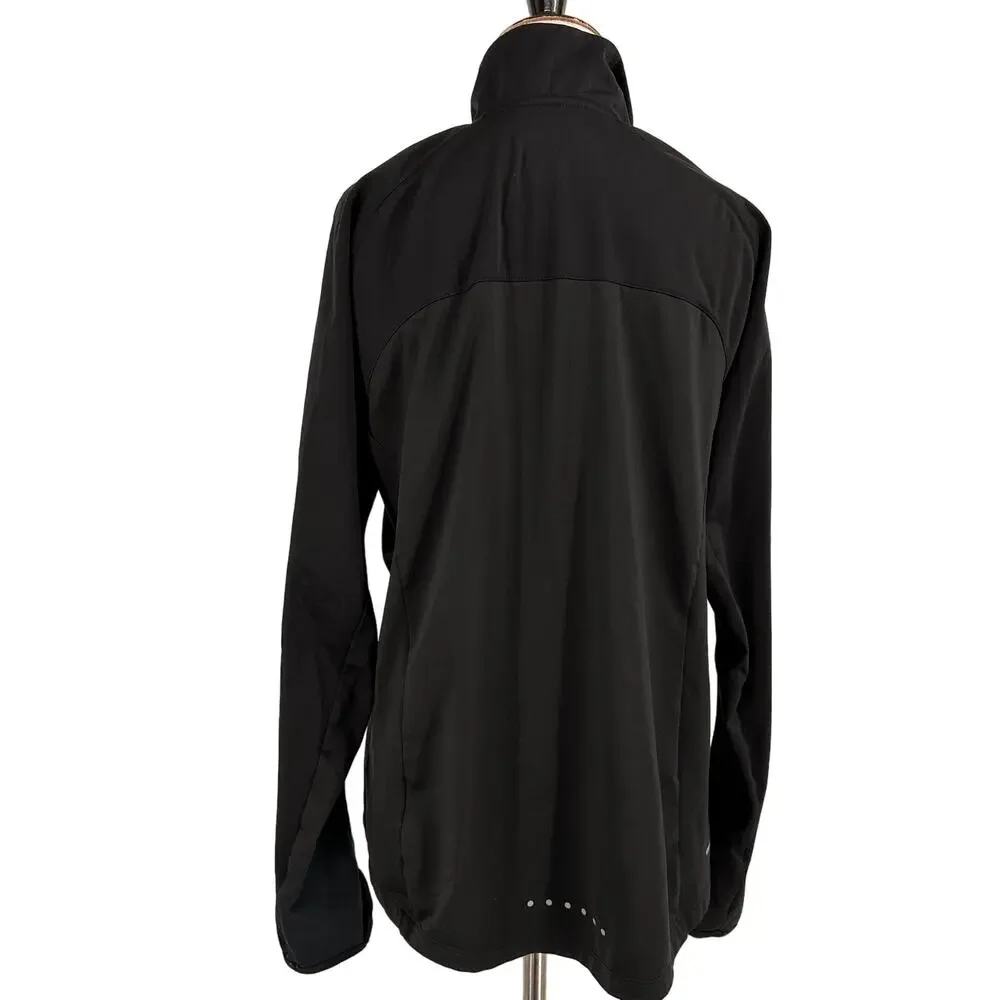 Nike Shield Running Black Full Zip Up Jacket Size Large